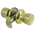 Prosource Knob Lockset, Knob Handle, Metal, Polished Brass, 238 to 234 in Backset, 44 x 57 mm Strike TS730BRA4B
